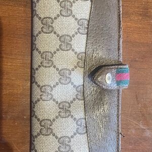 Gucci Beige and Brown Wallet